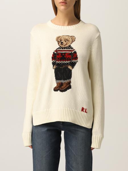 POLO RALPH LAUREN: sweater with teddy bear - Yellow Cream | Polo Ralph  Lauren sweater 211847029 online on 
