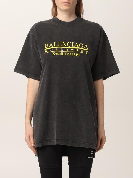 Balenciaga donna: T-shirt Balenciaga con logo