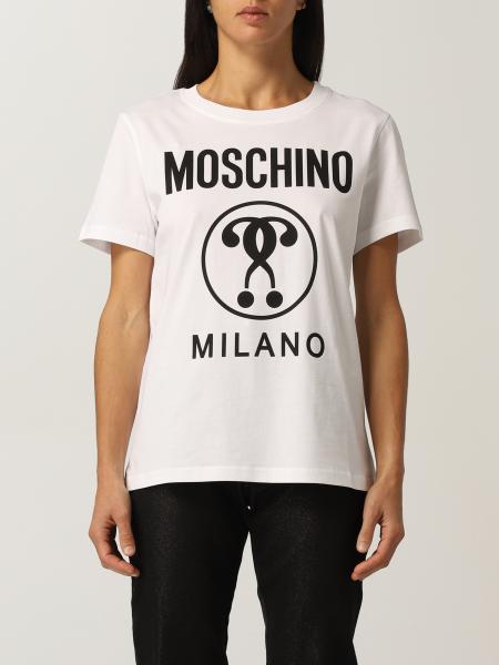 MOSCHINO COUTURE: logo T-shirt - White | Moschino Couture t-shirt ...