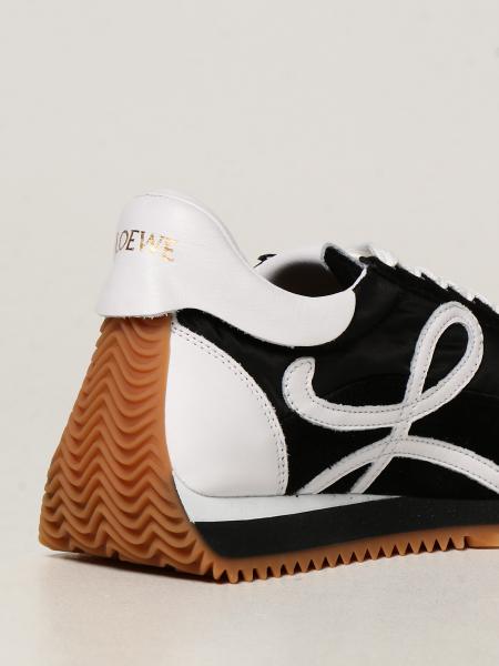 LOEWE: Flow runner sneakers in nylon and suede - Black ...