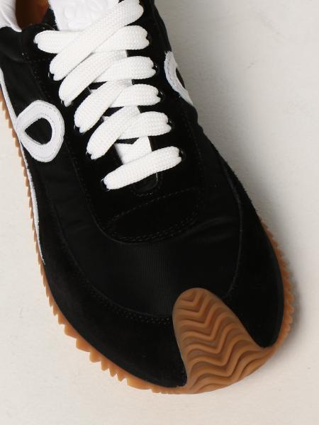 LOEWE: Flow runner sneakers in nylon and suede - Black | Sneakers 