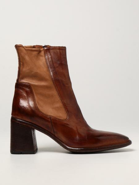 womens tan flat booties