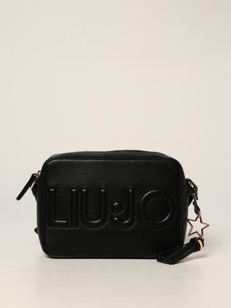 LIU JO: bag in textured synthetic leather - Black | Liu Jo crossbody ...