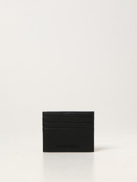 Emporio Armani credit card holder in textured leather