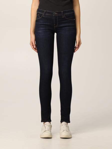 EMPORIO ARMANI: 5-pocket jeans with logo - Denim | Emporio Armani 