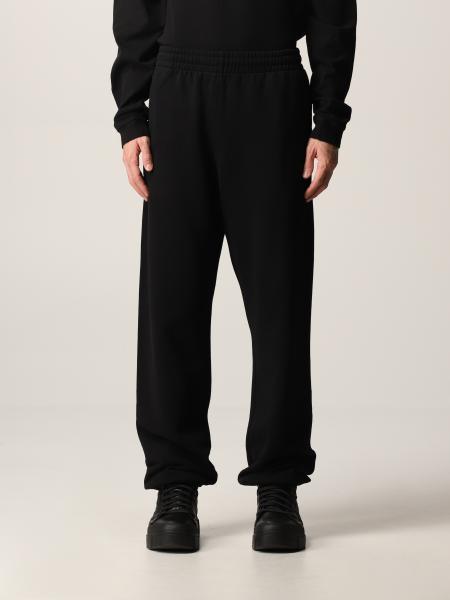 OFF-WHITE: pants for man - Black | Off-White pants OMCH029F21FLE001 ...