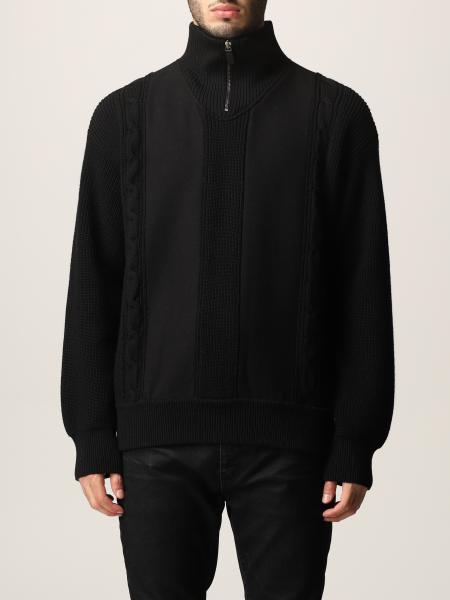 EMPORIO ARMANI: sweater in wool blend - Black | Emporio Armani sweater ...