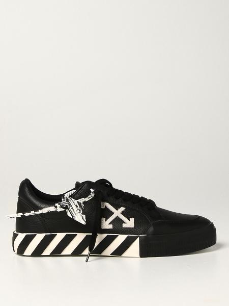 Off White: Sneakers Low Vulcanized Off White in pelle