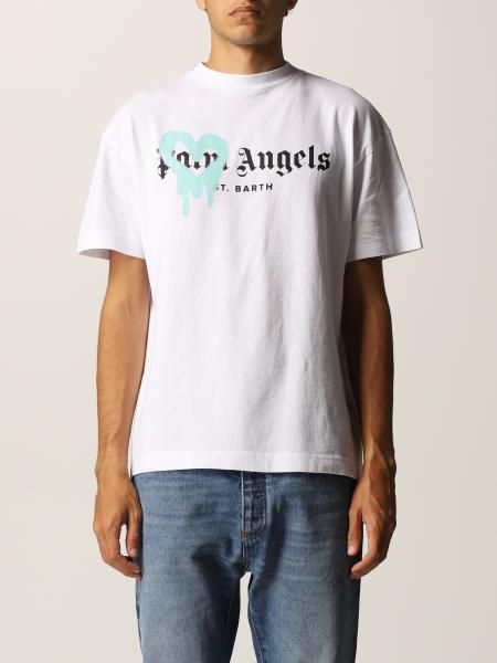 T-shirt Palm Angels in cotone con stampa logo