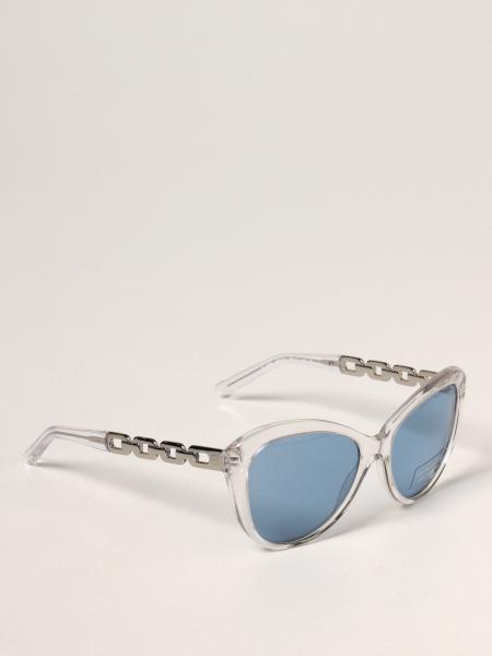 Occhiali Da Sole Balmain BPS-128C-54, Blu/Oro/Trasparente, Lenti Grigie Polarizzate, Unisex
