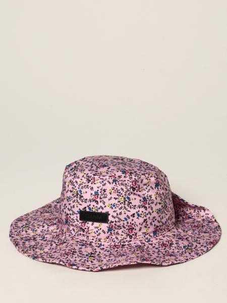 Ganni hat with floral pattern