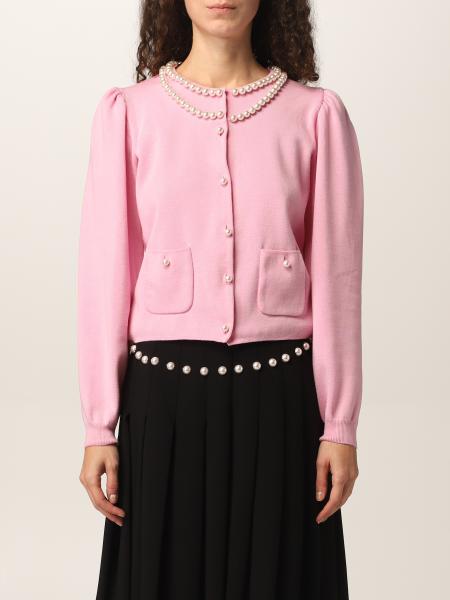 Moschino women: Moschino Couture cardigan with pearls