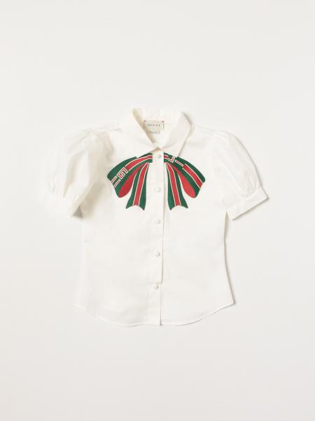 extraer Alrededor manual GUCCI: Camisa para niña, Blanco | Camisa Gucci 542960 ZB365 en línea en  GIGLIO.COM