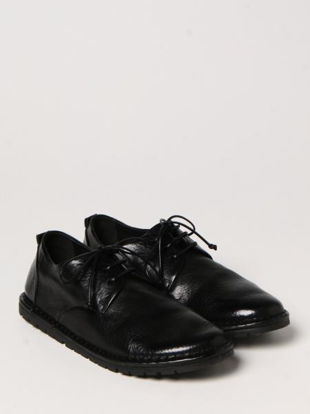 MARSÈLL: Derby Sancrispa de piel arrugada, Negro | Zapatos De Cordones ...