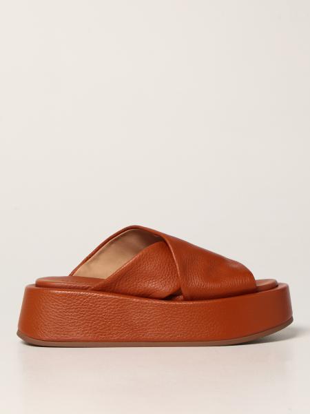 Marsèll platform sandals in dry milled leather