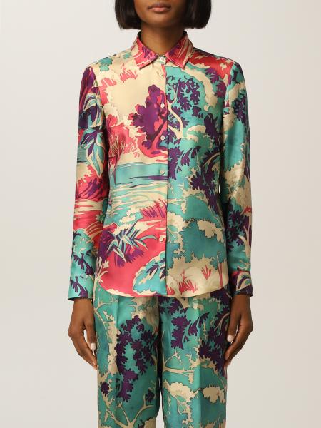 Red Valentino: Red Valentino shirt with Emerald Forest print