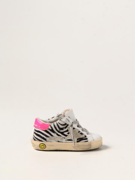 Golden Goose kids: Super-Star classic Golden Goose sneakers in leather and animalier pony