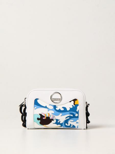 Emilio Pucci bag in leather and printed fabric