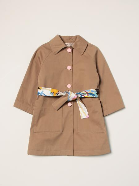 Emilio Pucci trench coat in cotton with patterned panel