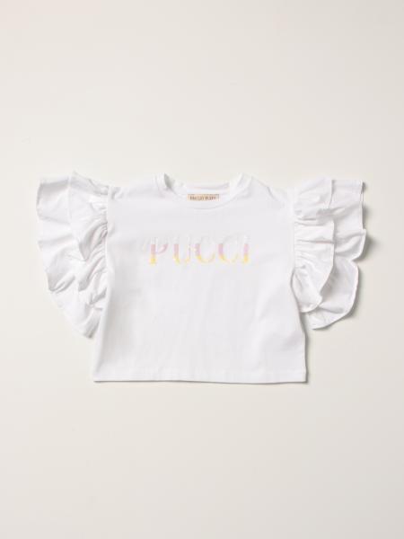 Emilio Pucci girls' clothing: Emilio Pucci cotton top with logo