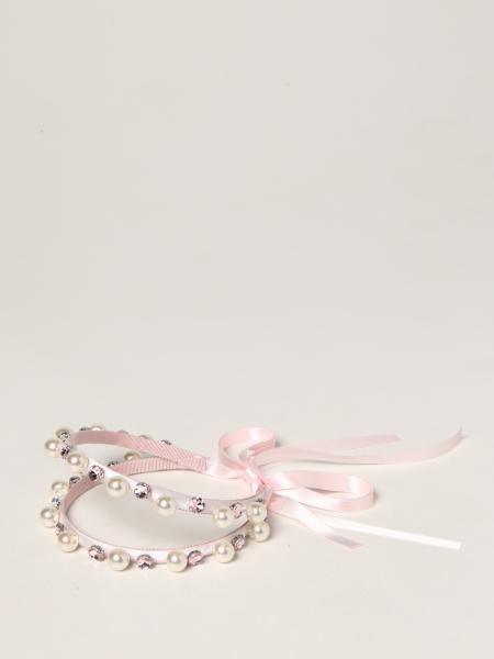 Monnalisa headband with pearls and crystals