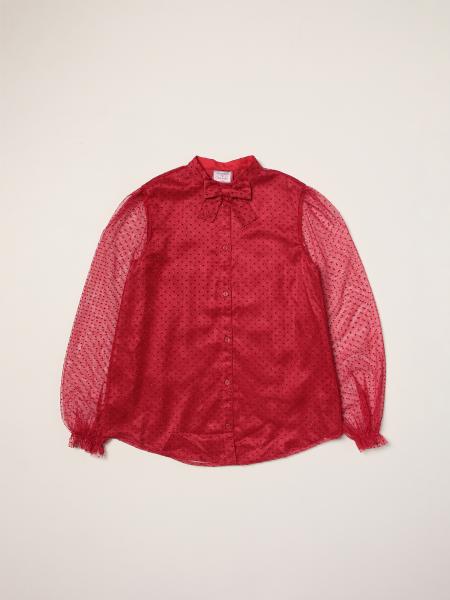 Simonetta shirt in lurex cotton with polka dots