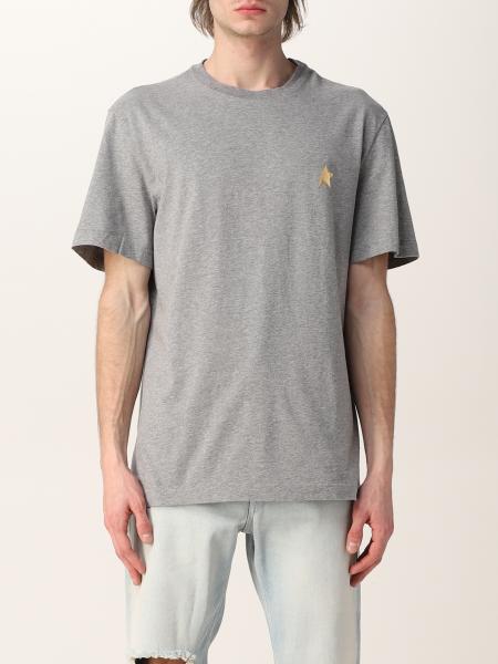 GOLDEN GOOSE: T-shirt with mini logo - Grey | Golden Goose t-shirt