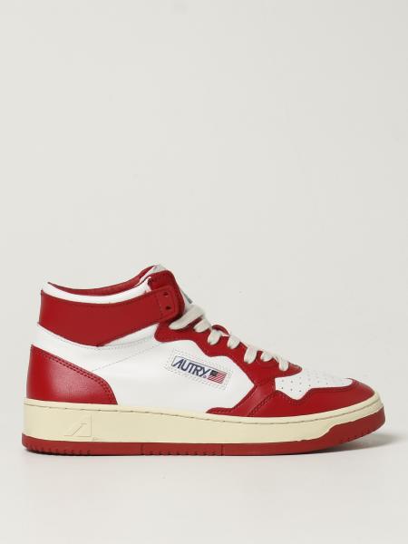 Autry men: Autry high top trainers in bicolour leather