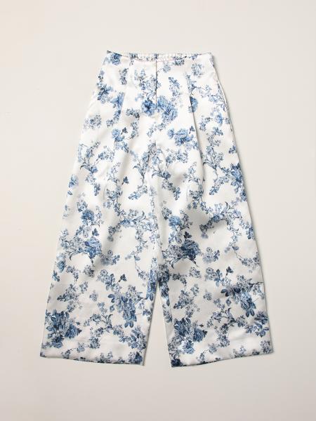 Monnalisa wide pants with floral pattern
