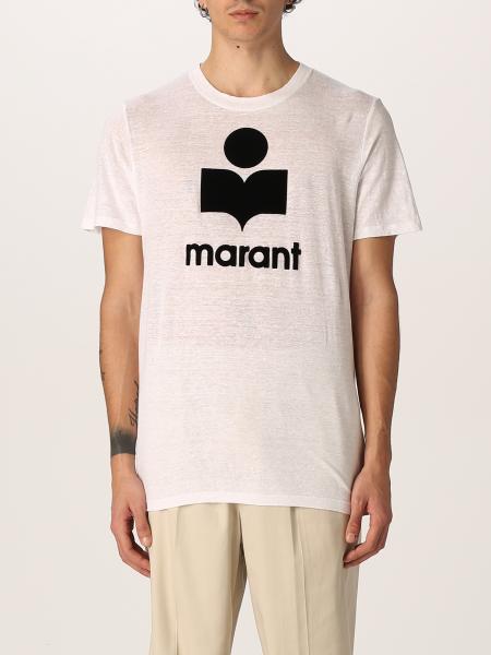 ISABEL MARANT: cotton t-shirt with logo - White | Isabel Marant t-shirt ...
