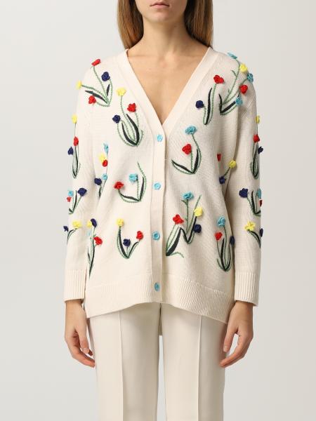 Alice+Olivia women: Bradford Alice + Olivia cardigan with floral embroidery