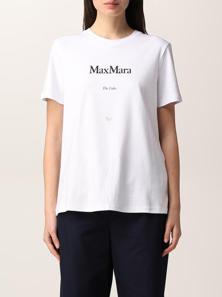 S Max Mara t-shirt in cotton with print - White