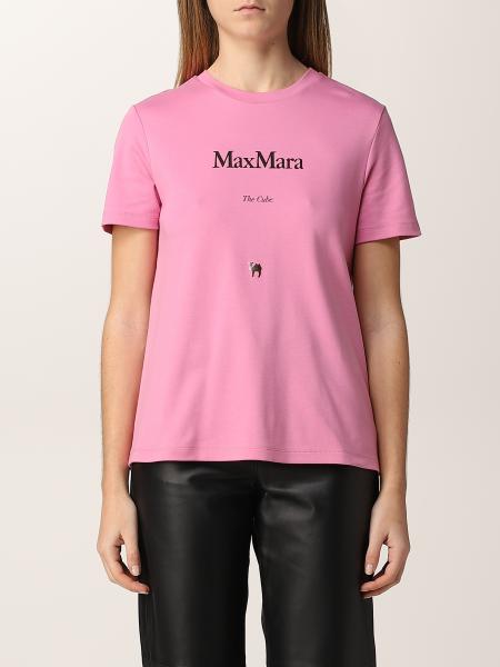 S Max Mara donna: T-shirt S Max Mara in cotone con stampa