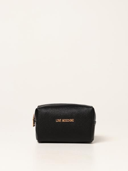 Love Moschino beauty case in saffiano synthetic leather