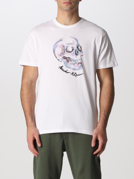 ALEXANDER MCQUEEN: t-shirt with skull - White | Alexander Mcqueen t ...