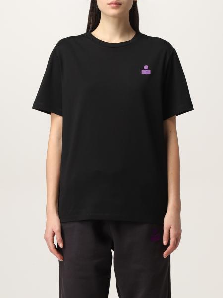 Isabel Marant Etoile: Isabel Marant Etoile cotton t-shirt with logo