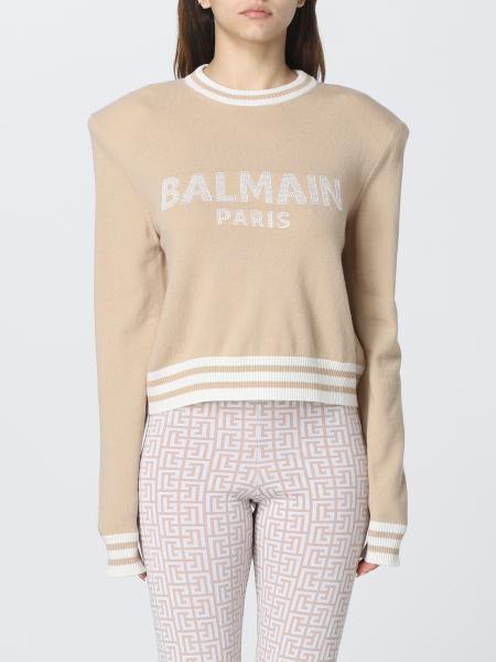 Balmain wool blend cropped sweater