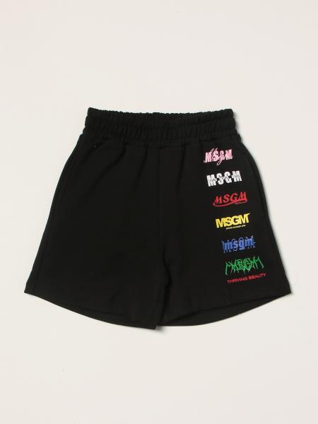 Msgm Kids cotton shorts with logo