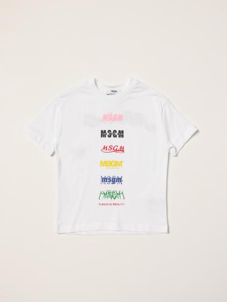 Msgm Kids T-shirt with multicolour logo