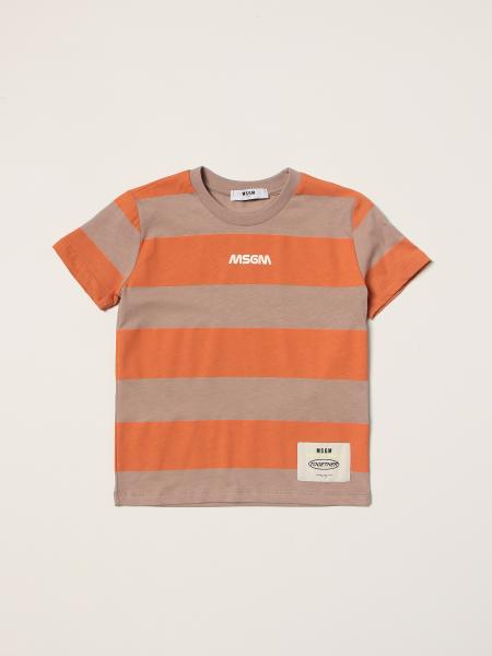 Msgm Kids t-shirt in cotton with striped print