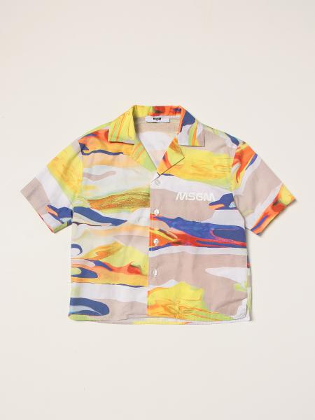 Cuban Msgm Kids shirt with abstract print