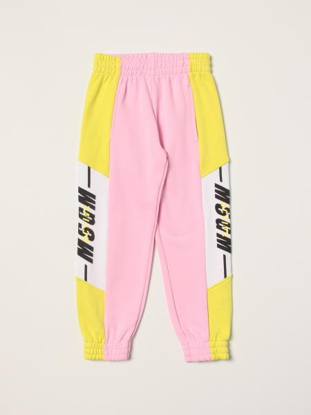 Active Msgm Kids pants in cotton with logo