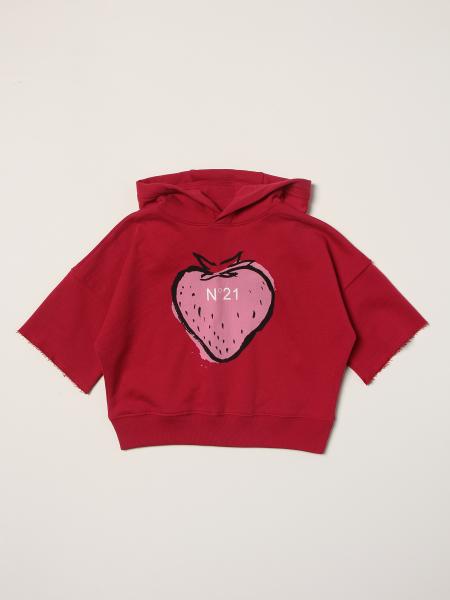 N ° 21 sweatshirt with strawberry print and logo