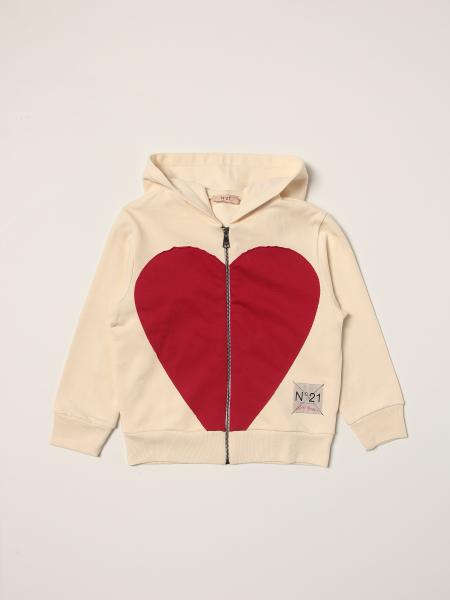 N ° 21 sweatshirt with heart print