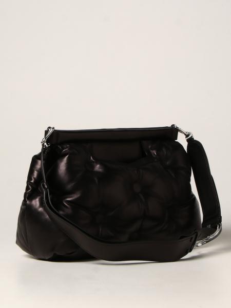 MAISON MARGIELA: Glam Slam padded leather bag - Black | Maison Margiela ...