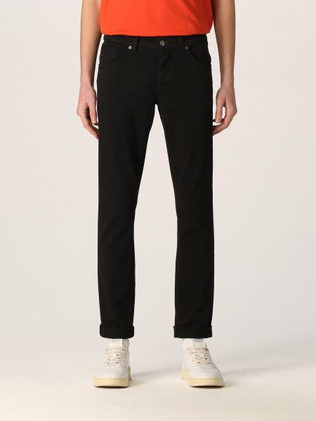 DONDUP: cropped jeans in cotton denim - Black | Dondup jeans ...