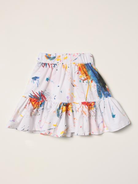 Msgm Kids wide skirt with paint splash print