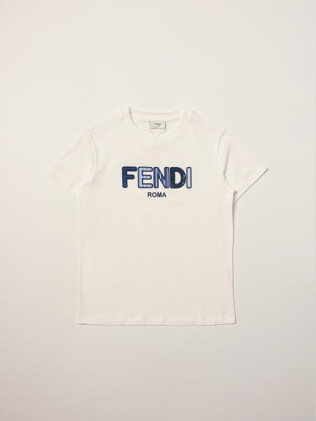 T-shirt Fendi in cotone con logo