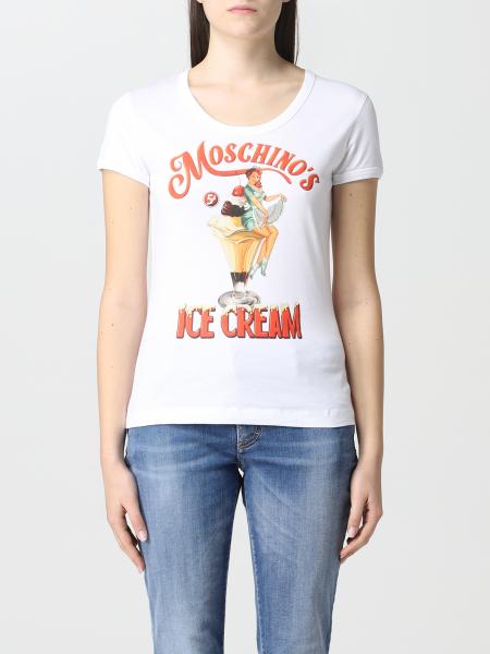 Moschino women: Moschino Couture cotton t-shirt with print