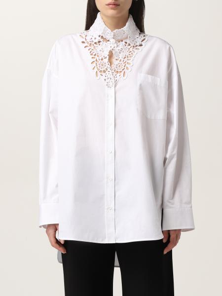 Ermanno Scervino shirt in cotton and macramé lace
